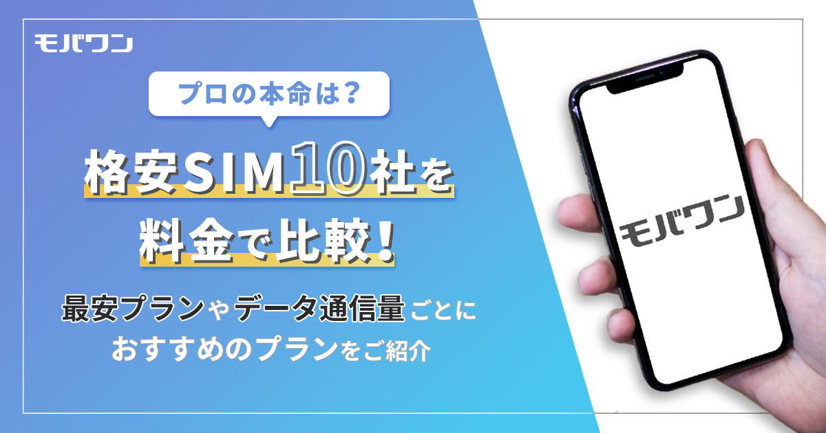 格安 SIM 料金 比較