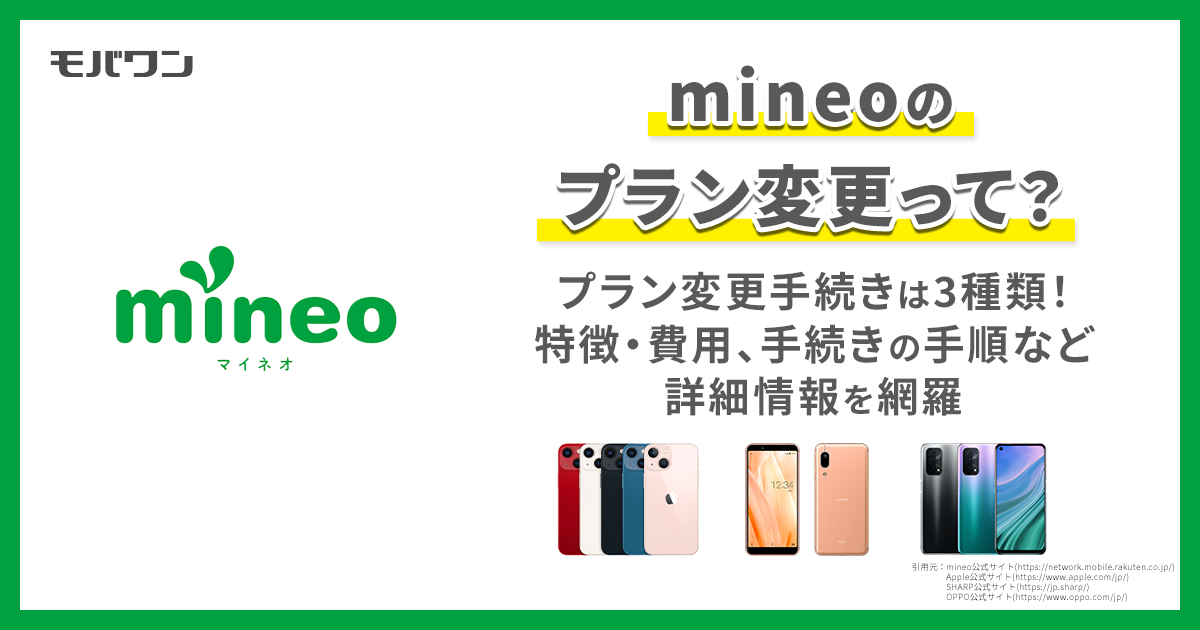 mineo プラン変更